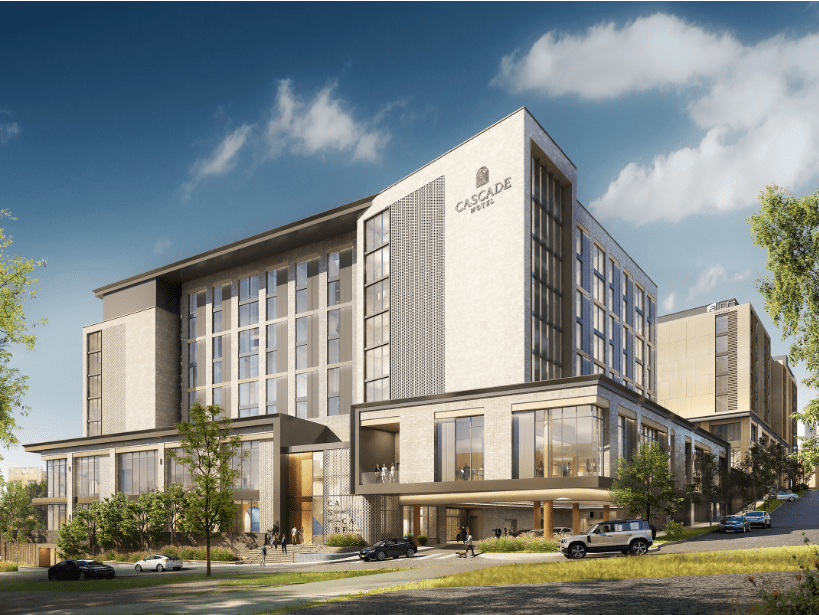 A rendering of Cascade Hotel on Kansas City's Country Club Plaza
