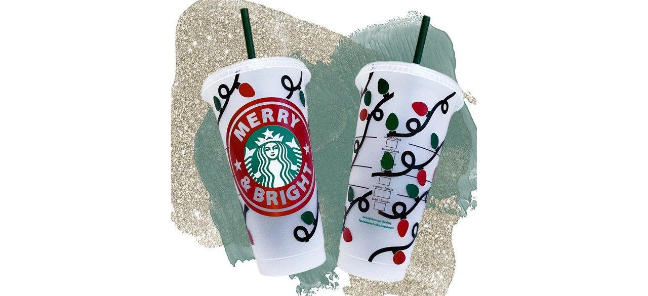 Holiday Lights Starbucks Stocking Reusable Cold Cup