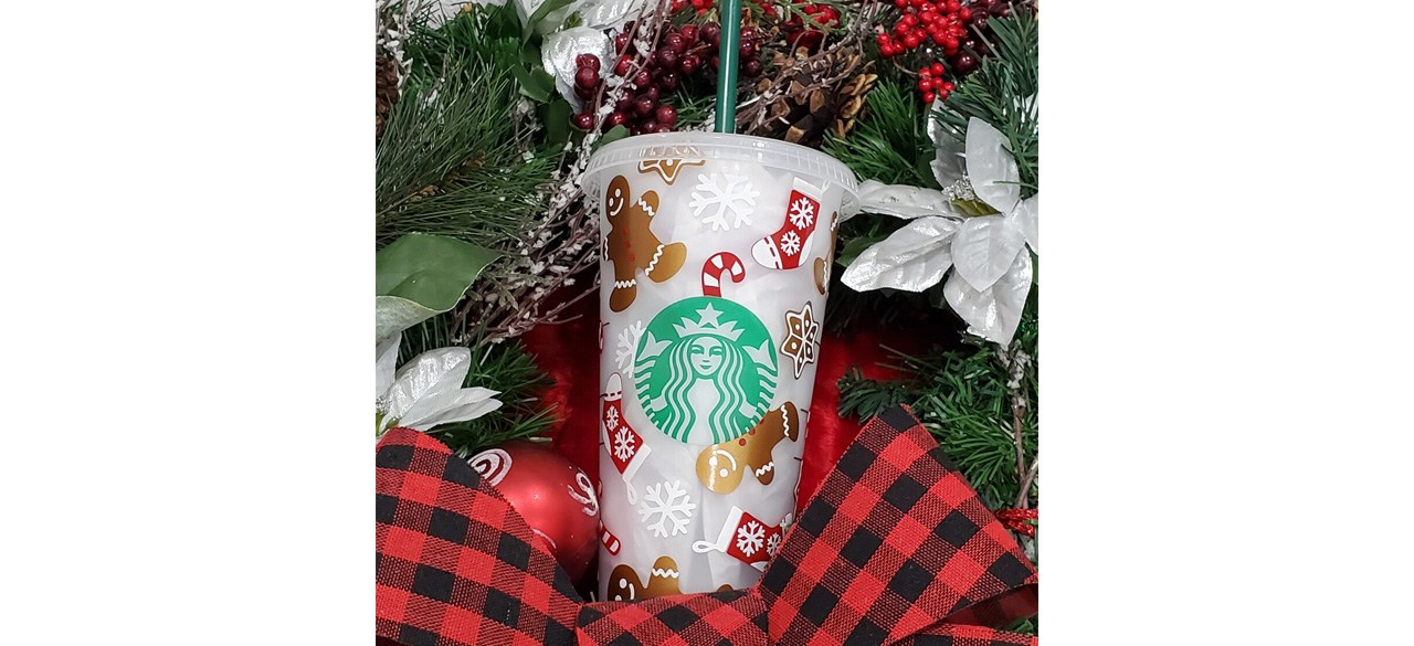 Christmas Gingerbread Starbucks 24oz Reusable Cold Cups
